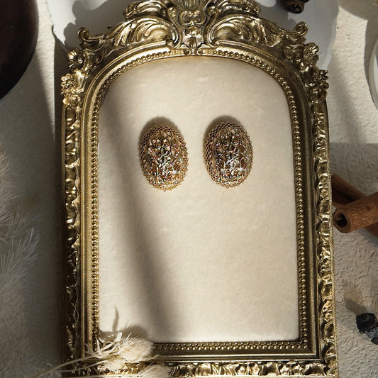 1928 Jewelry Maiden's Shield Studs