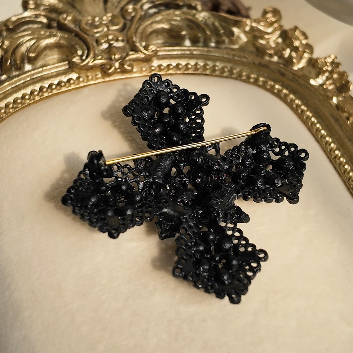 M.Jent "The Vampire's Crest" Cross Brooch