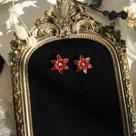 AVON Poinsettia Studs