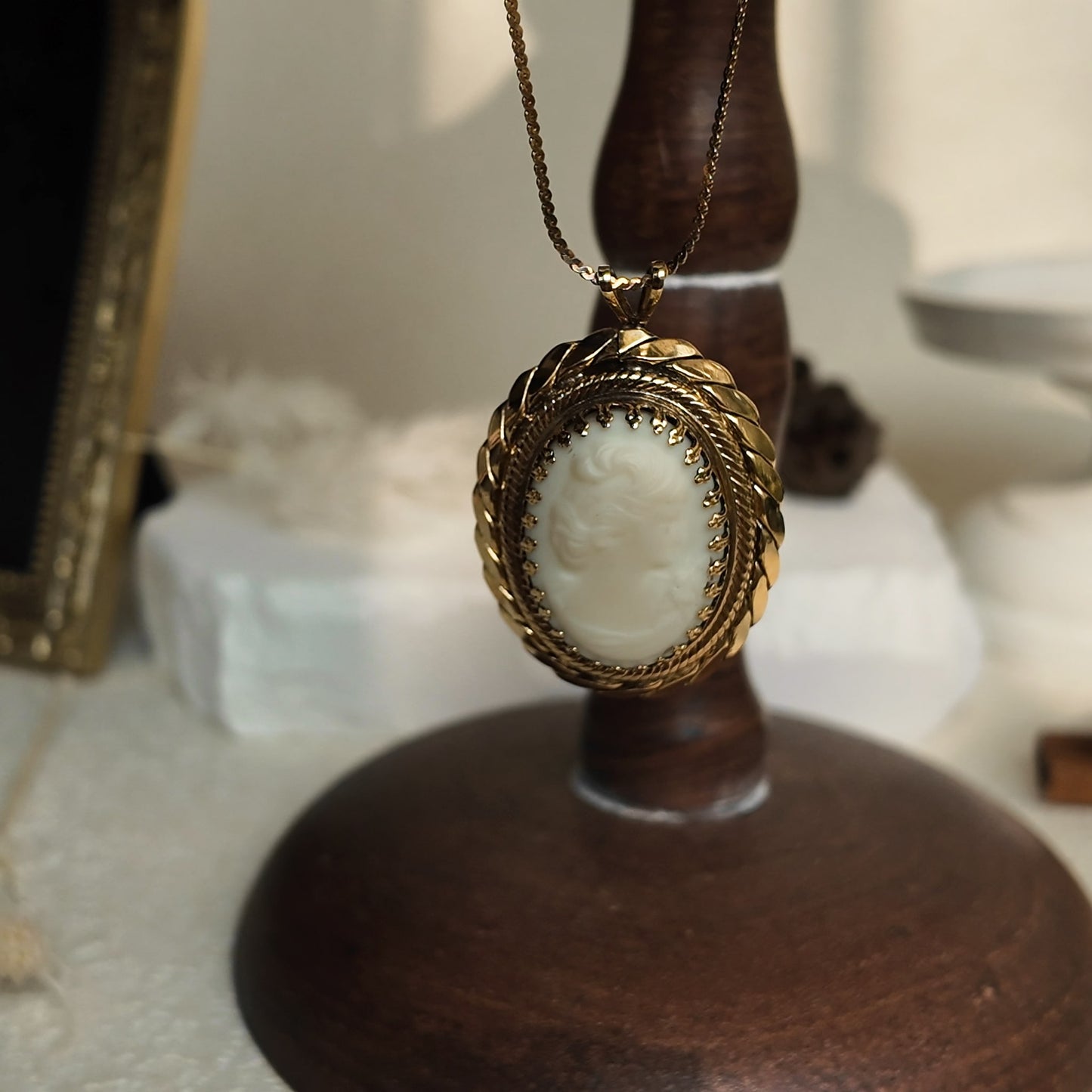"The Moonlight Goddess" Cameo Necklace
