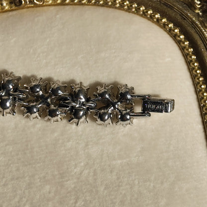 Trifari Three-Row Crystal Tennis Bracelet