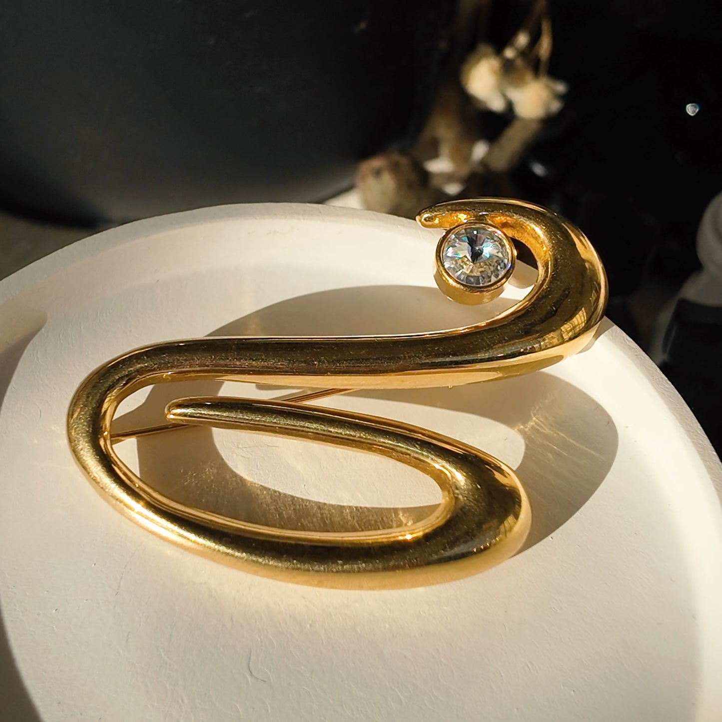 Minimalist "Swan Lake" Brooch