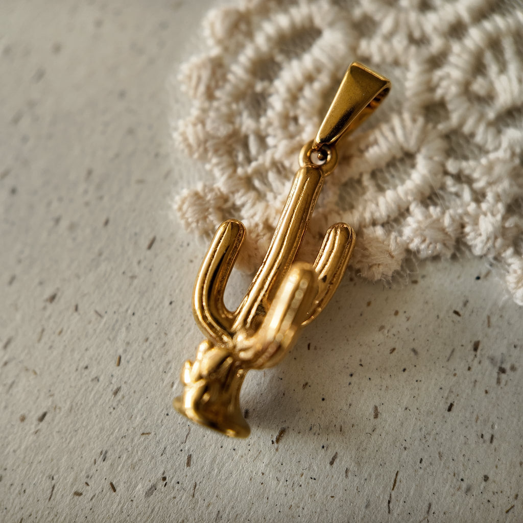 The Gilded Saguaro Pendant