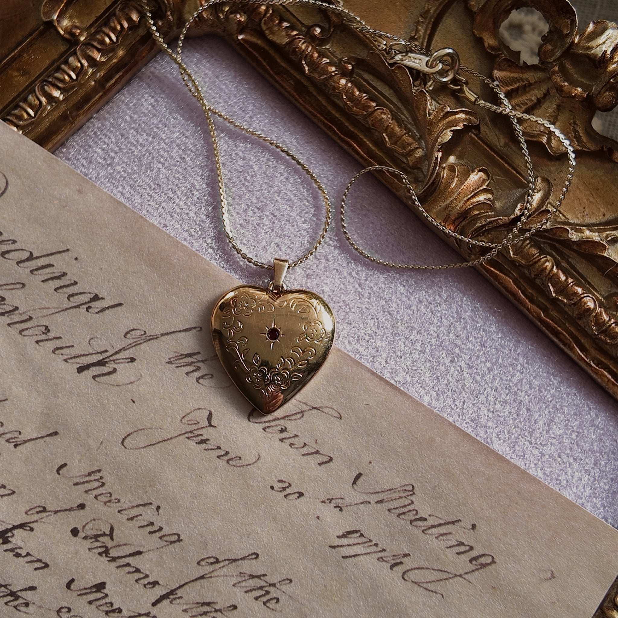 Secret Garden Locket Heart Pendant