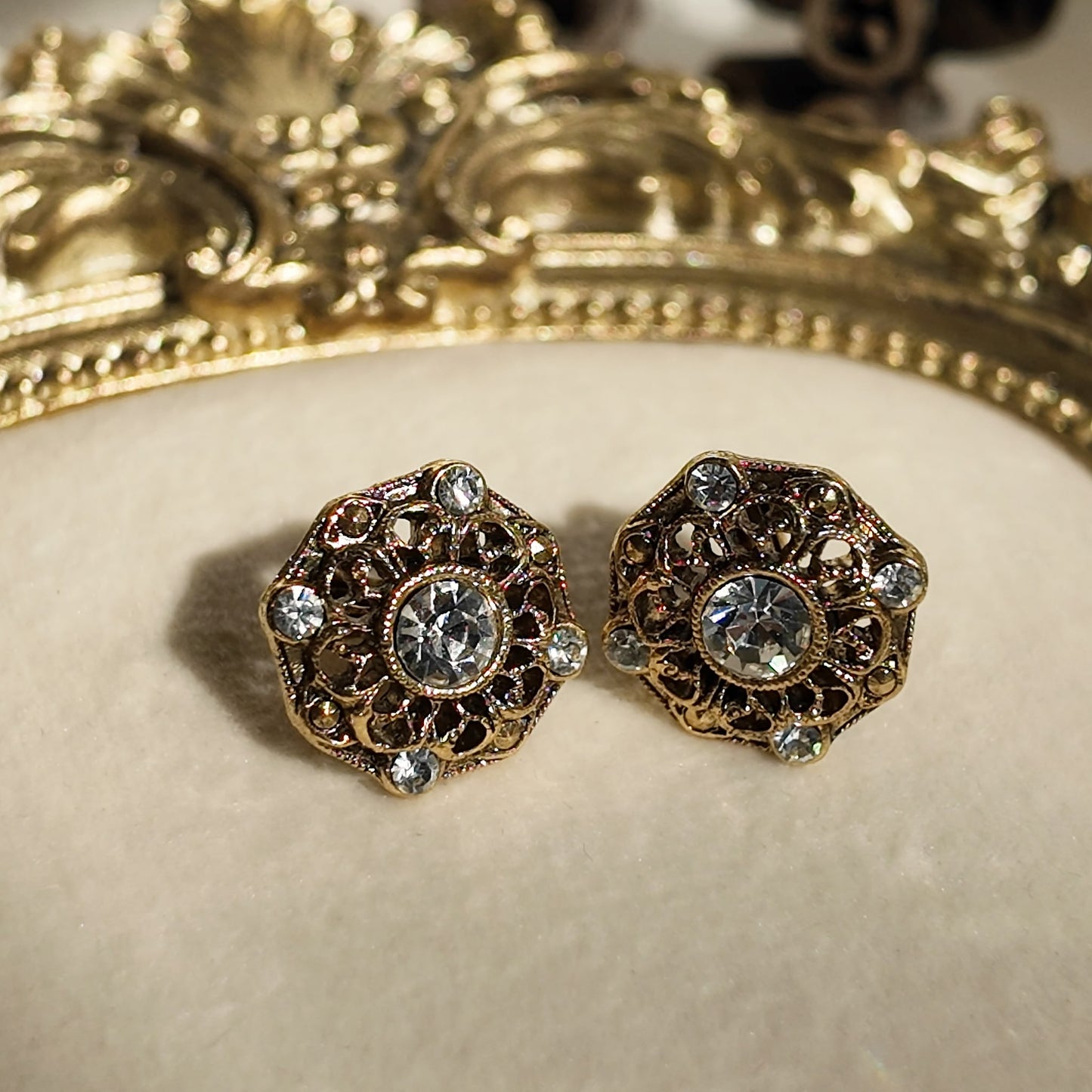 1928 Jewelry Governess's Filigree Studs
