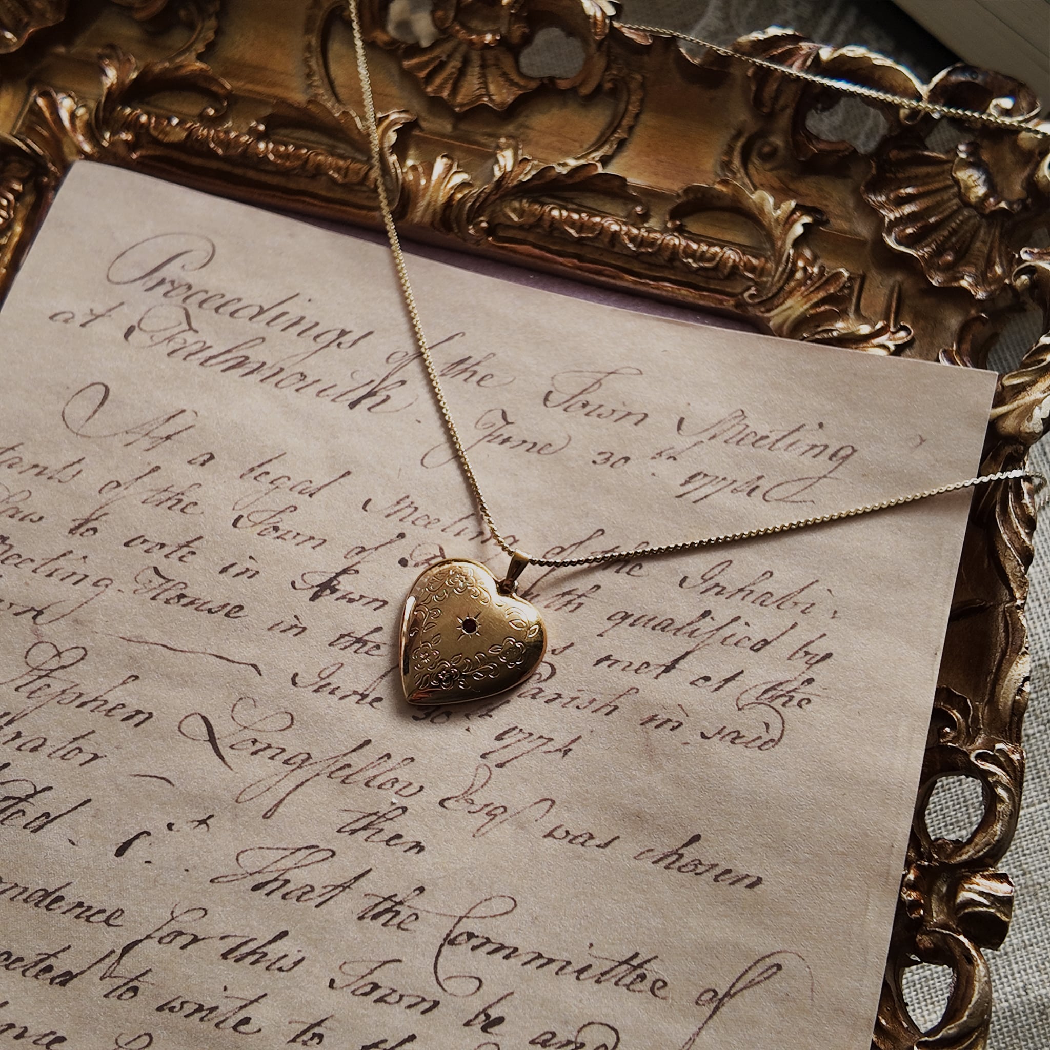 Secret Garden Locket Heart Pendant