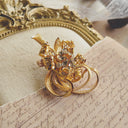 "The Gilded Radiance" Abstract Bloom Brooch