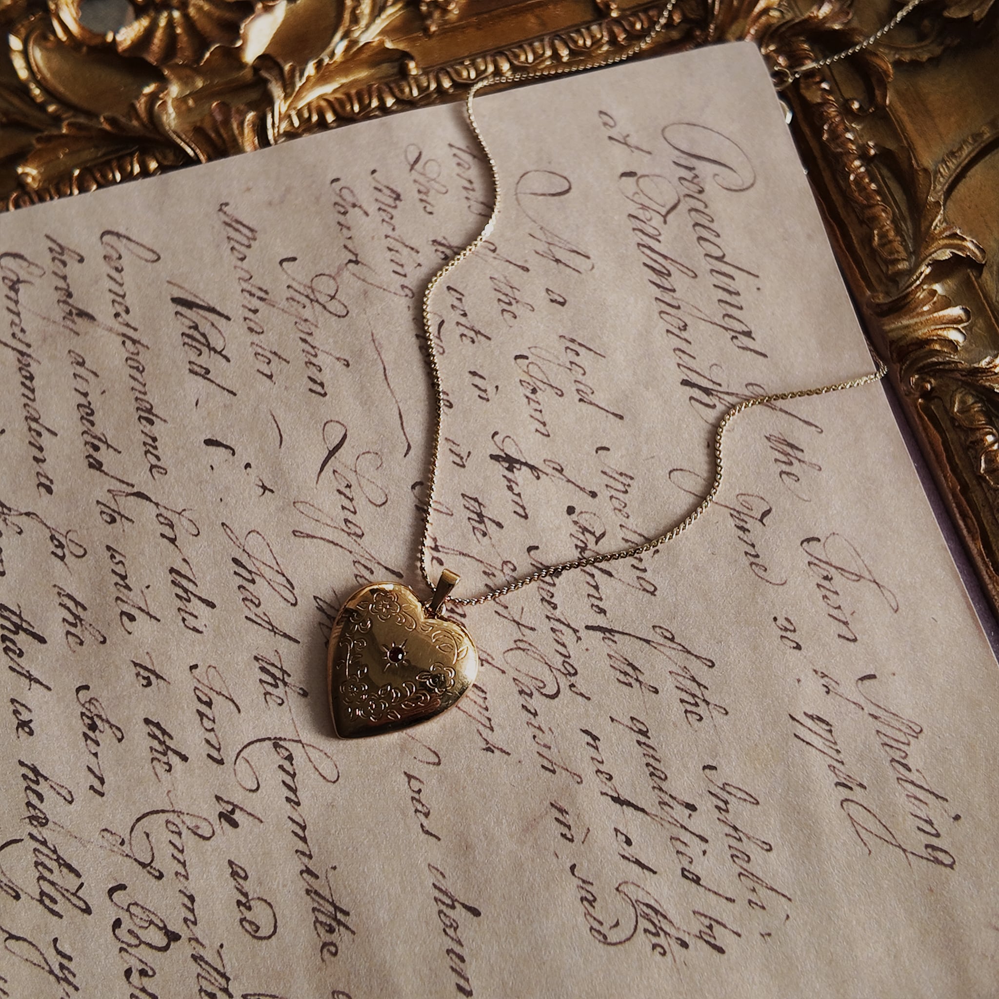 Secret Garden Locket Heart Pendant