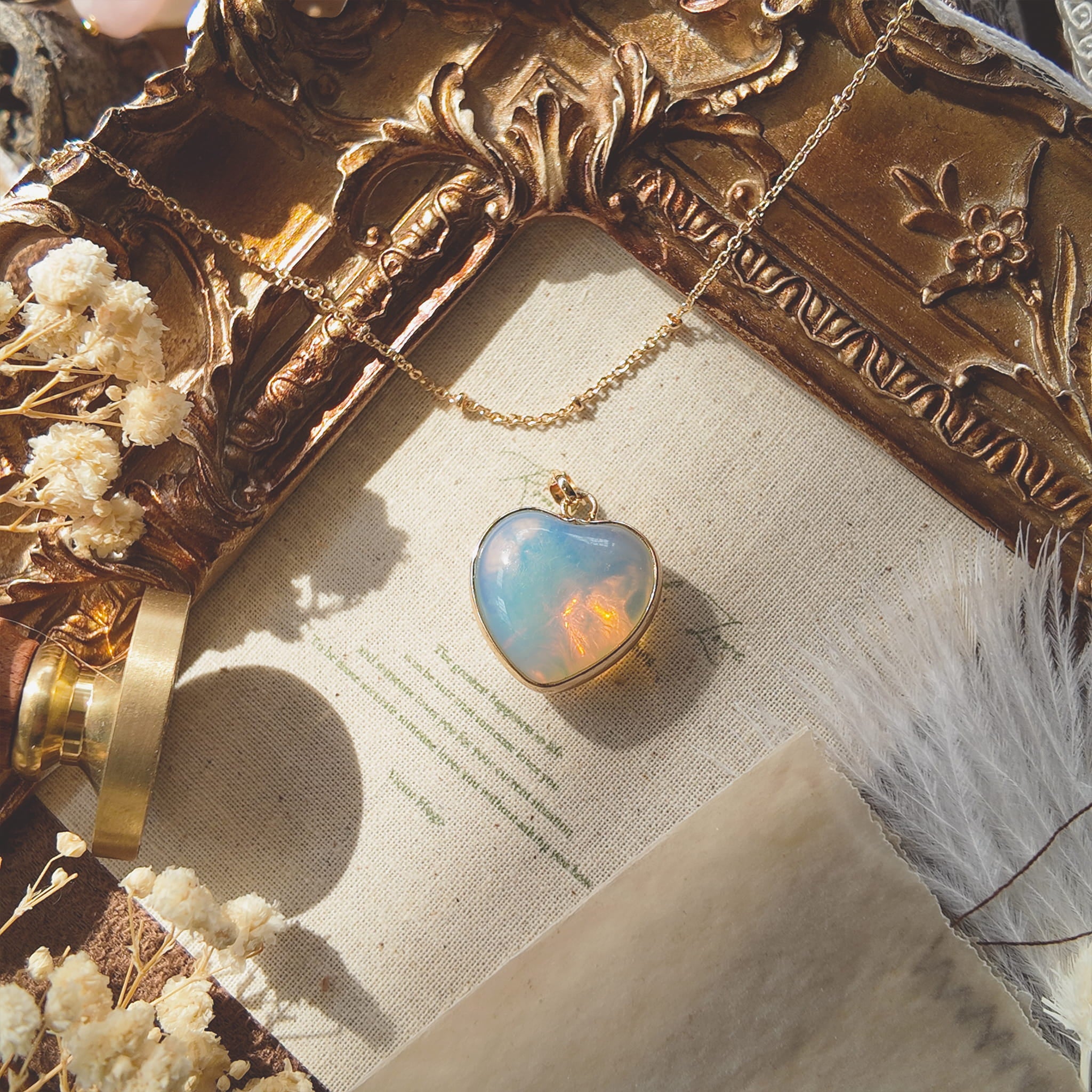 The Opaline Kitten Pendant