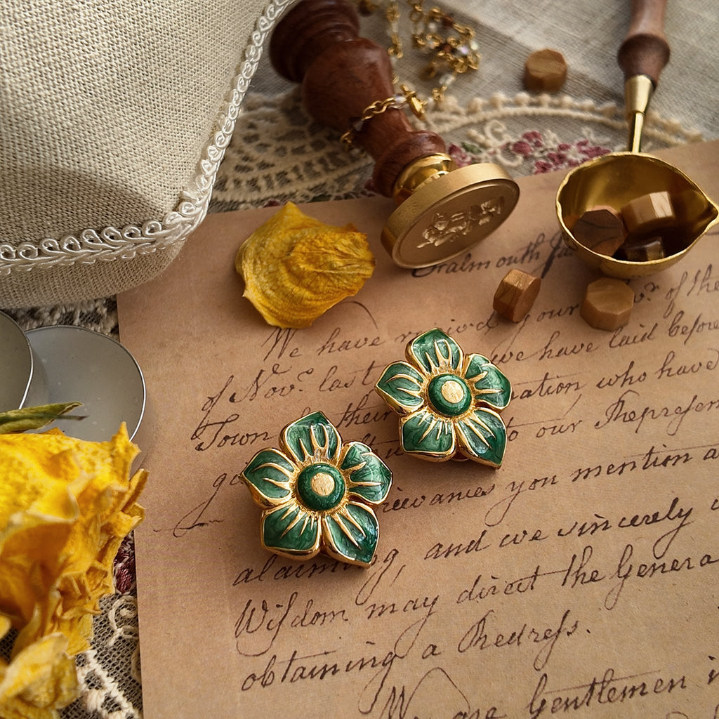 The White Lotus Enamel Clips