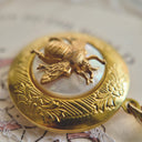 Mother-of-Pearl & Brass Bee Locket