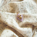 The Lavender Ribbon Heart Pendant