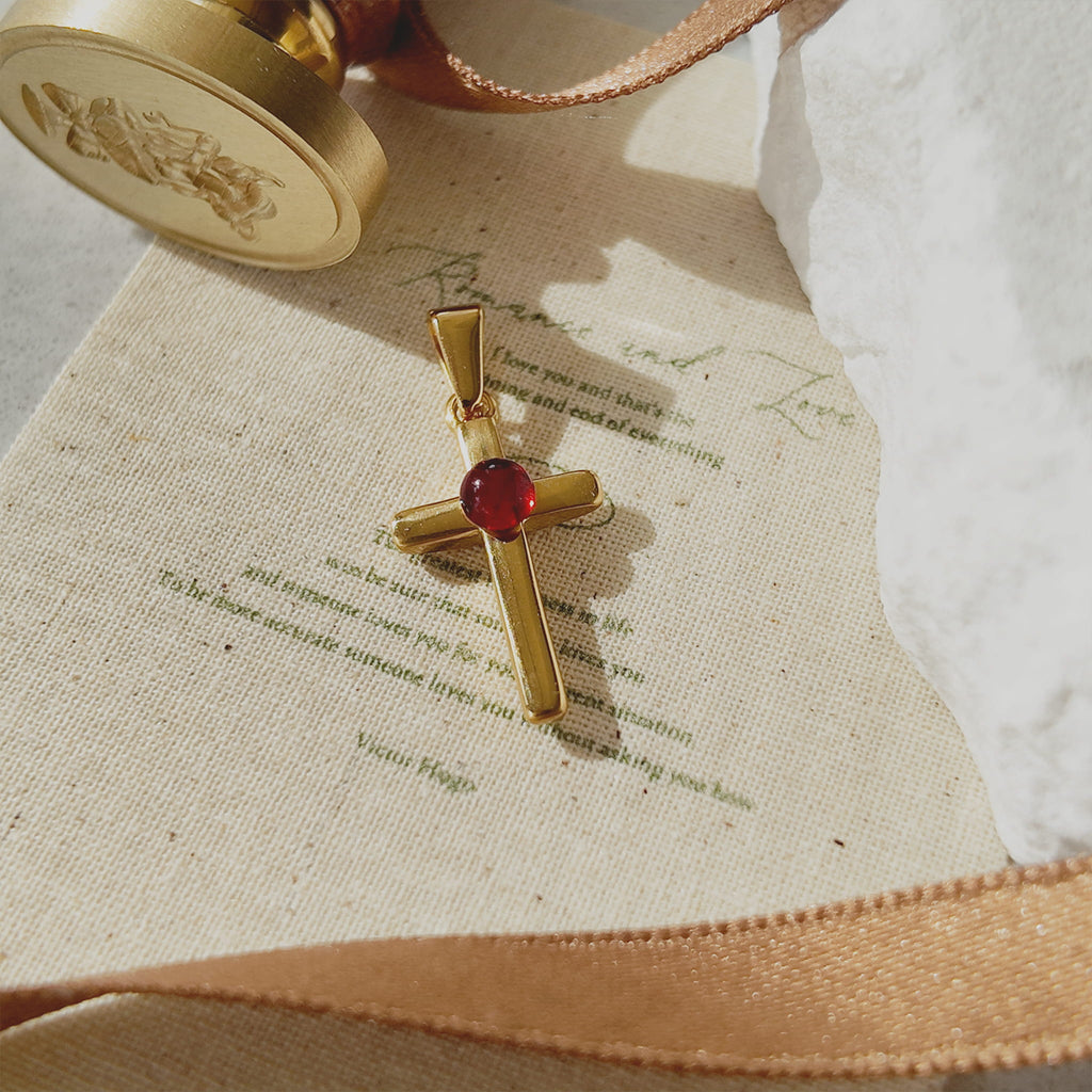 The Crimson Cross Pendant