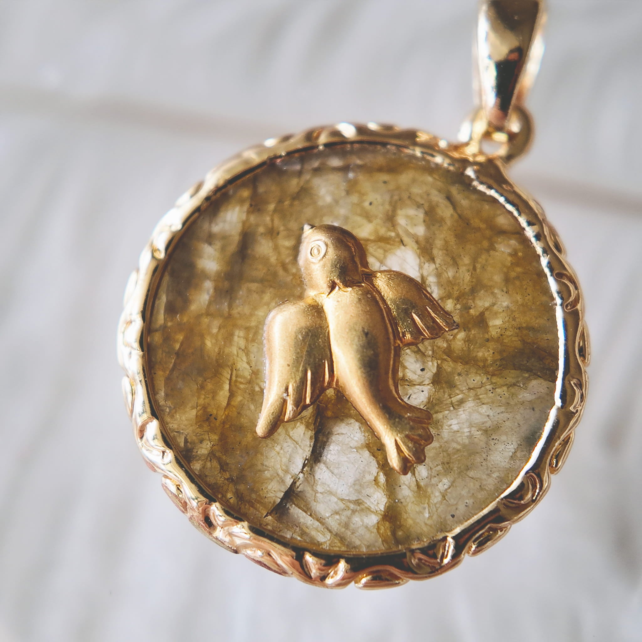 The Sepia Skylark Pendant