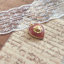 The Crimson Bloom Heart Pendant