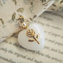 The Cloud Bloom Rose Heart Pendant