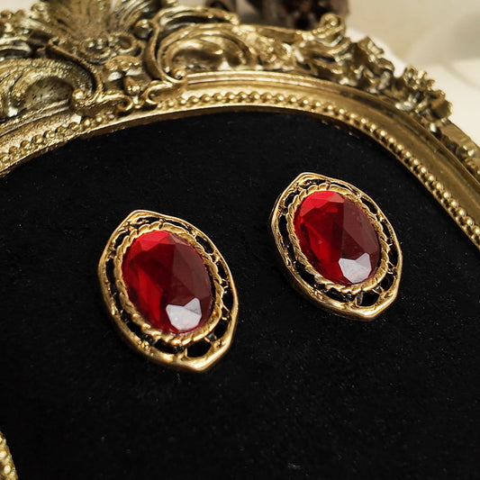 "Carmen" Ruby Red Crystal Earrings