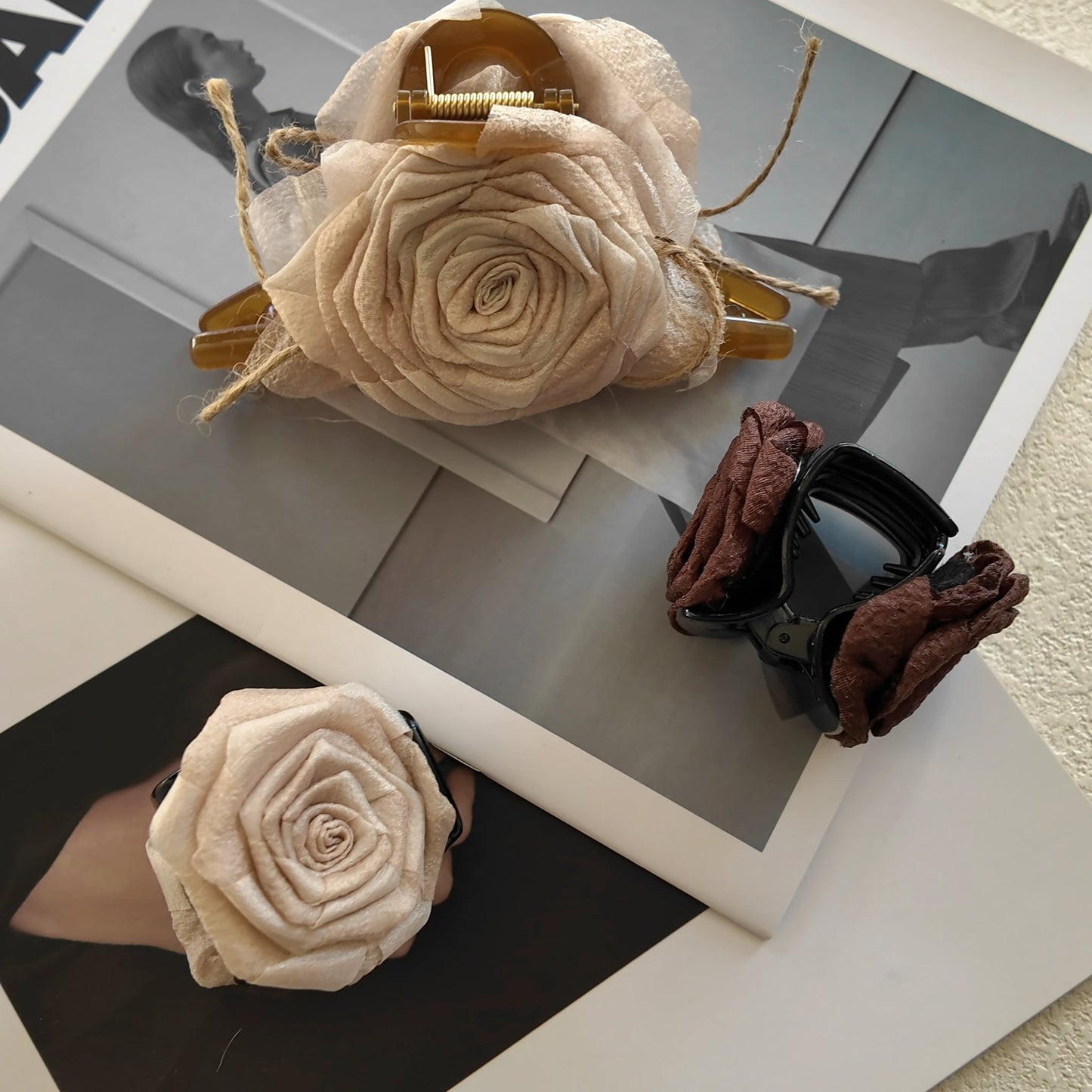 The Last Rose of Autumn Claw Clip