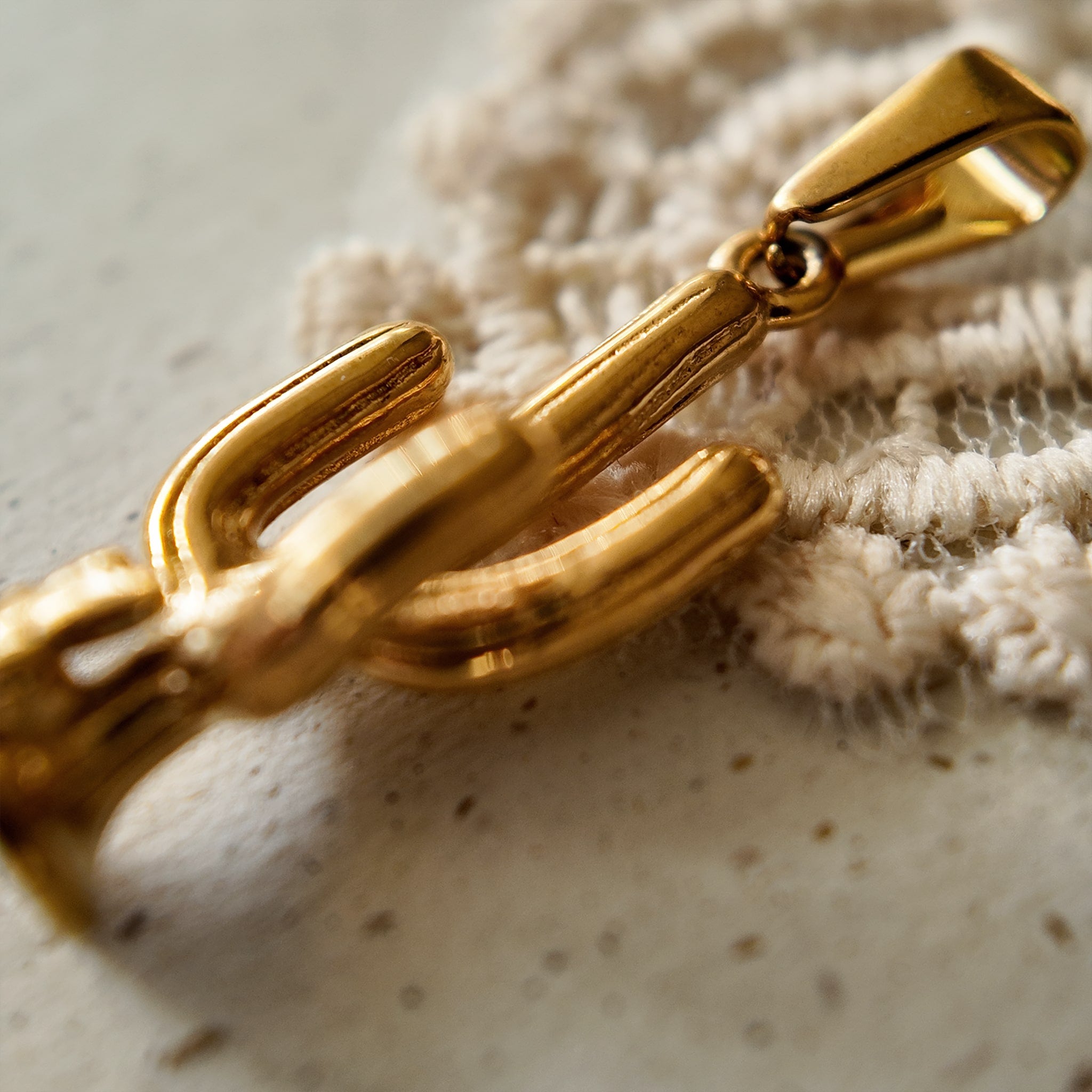 The Gilded Saguaro Pendant