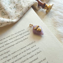 The Lavender Ribbon Heart Pendant