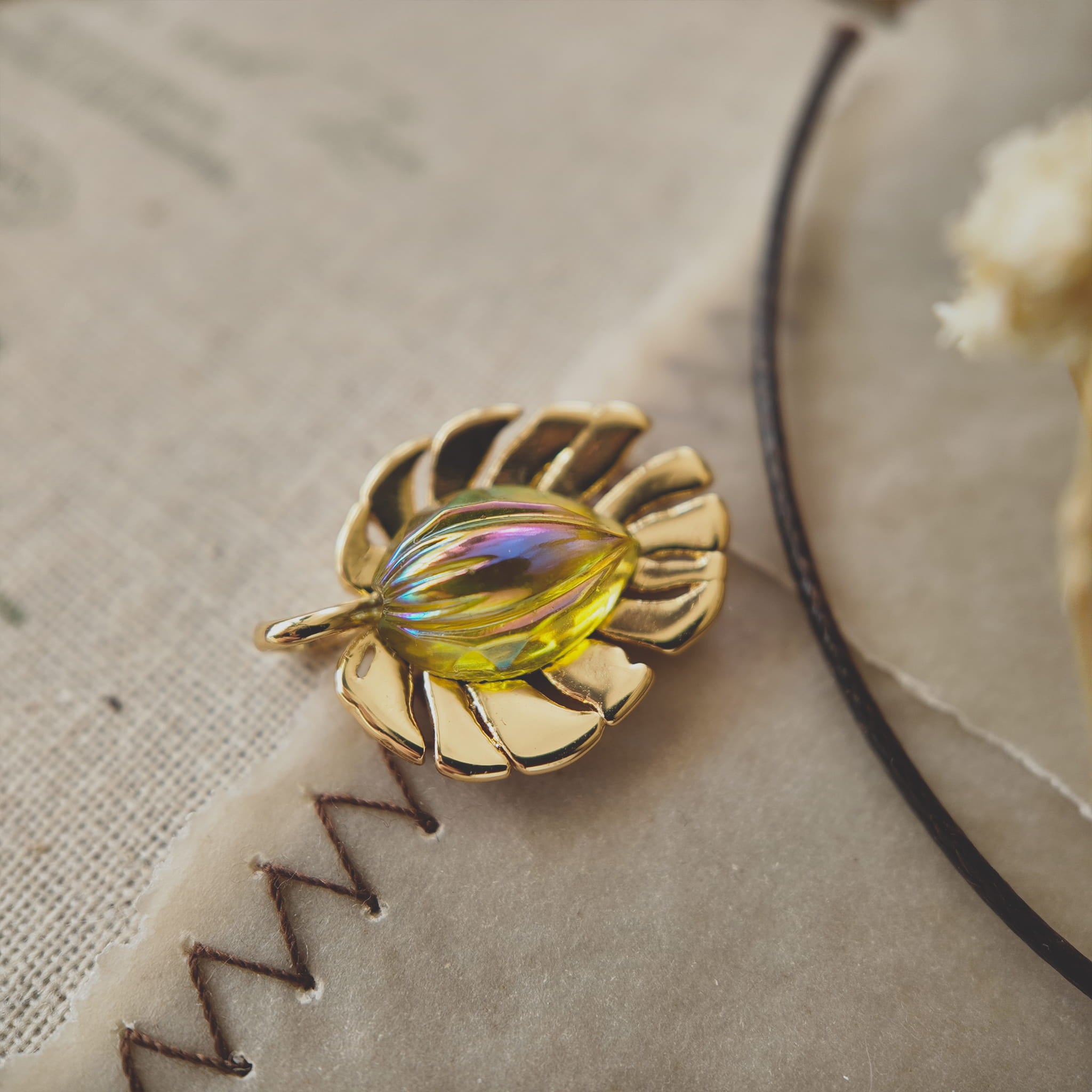 The Monstera Seed Pendant