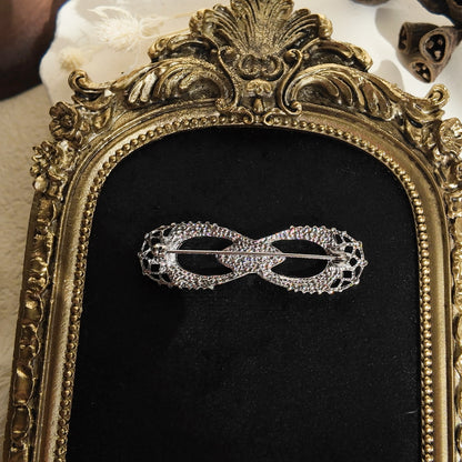 Gothic "Black Dahlia" Bow Brooch