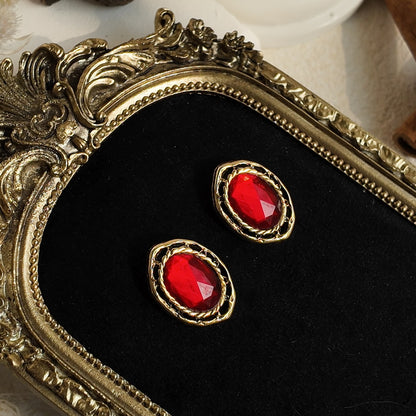 "Carmen" Ruby Red Crystal Earrings