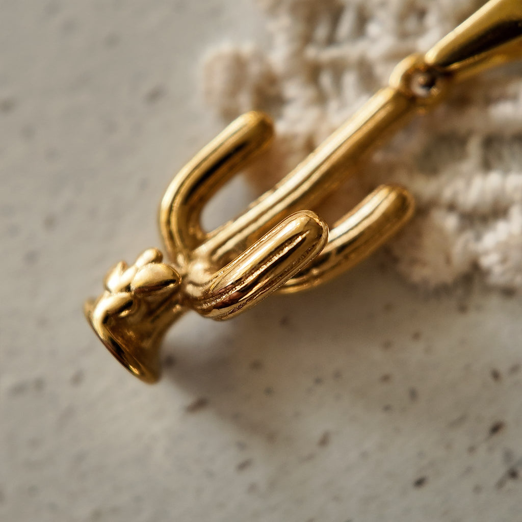 The Gilded Saguaro Pendant