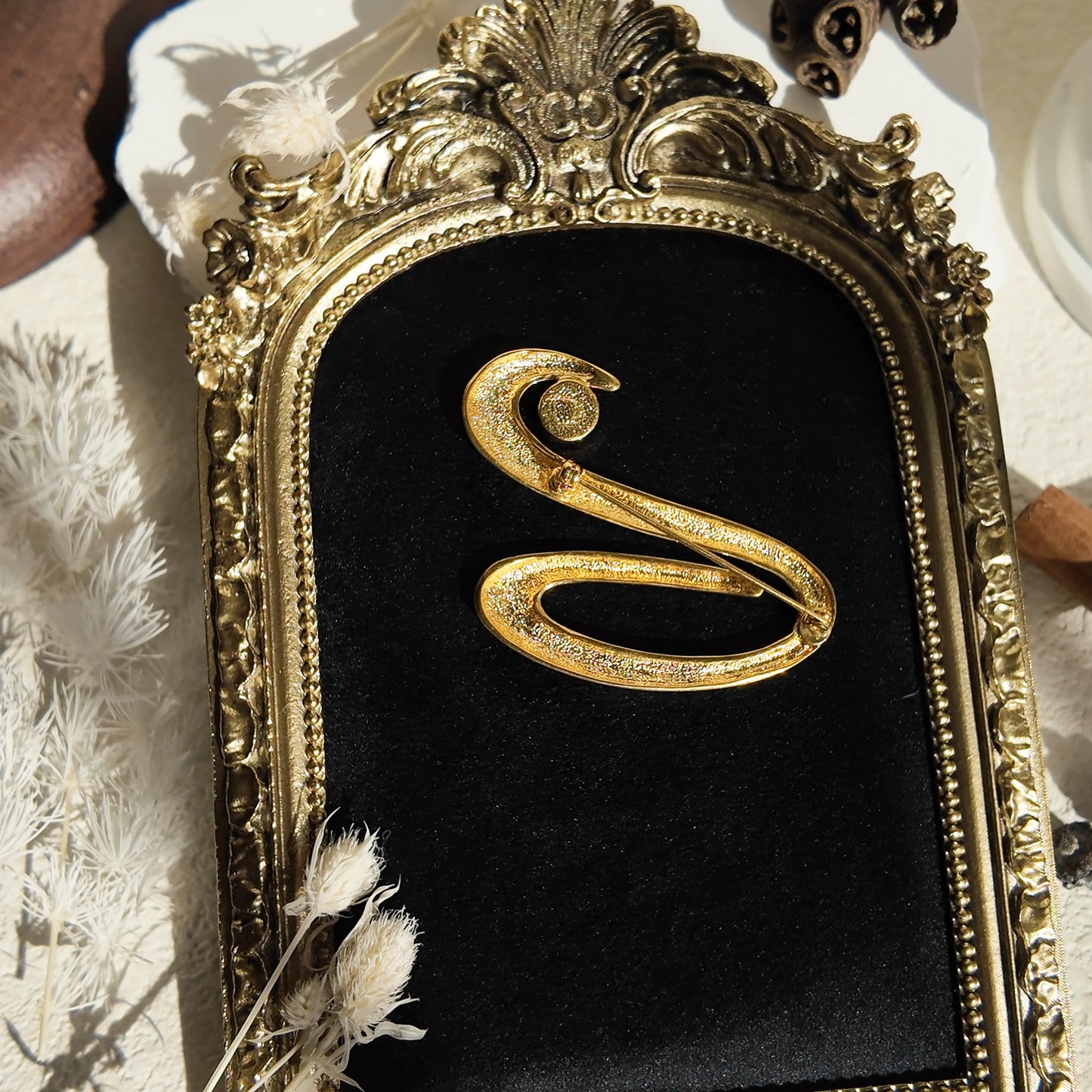 Minimalist "Swan Lake" Brooch