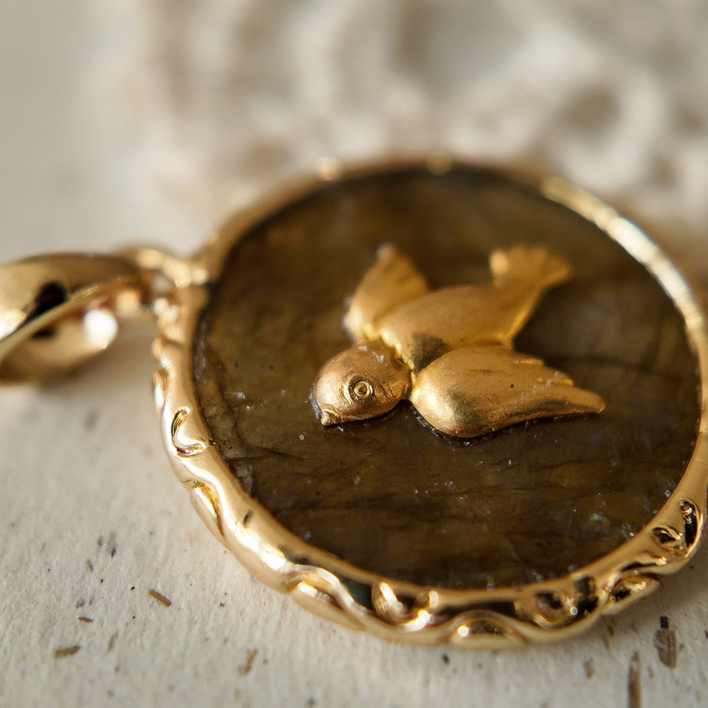 The Sepia Skylark Pendant