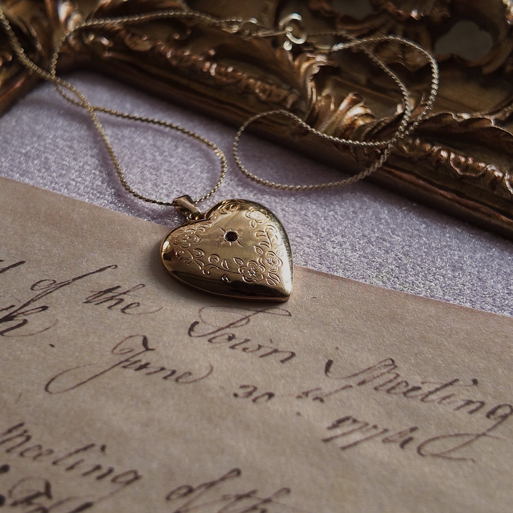Secret Garden Locket Heart Pendant