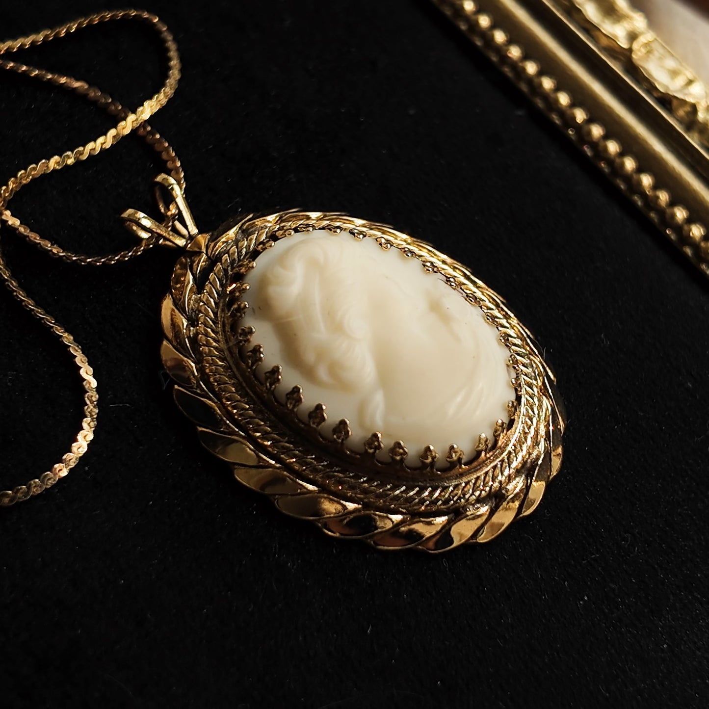 "The Moonlight Goddess" Cameo Necklace