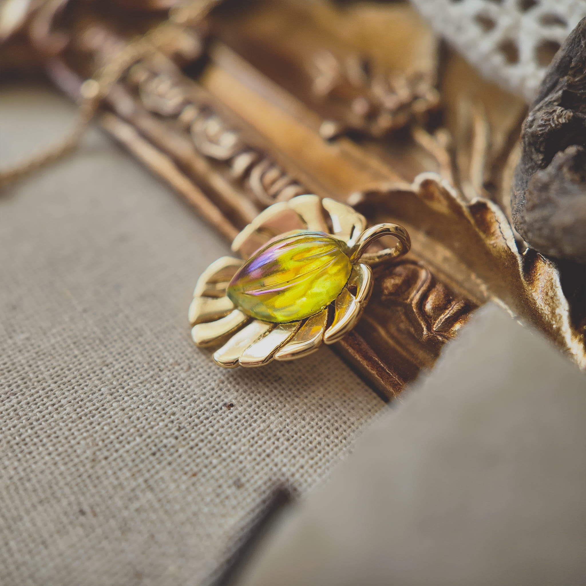 The Monstera Seed Pendant