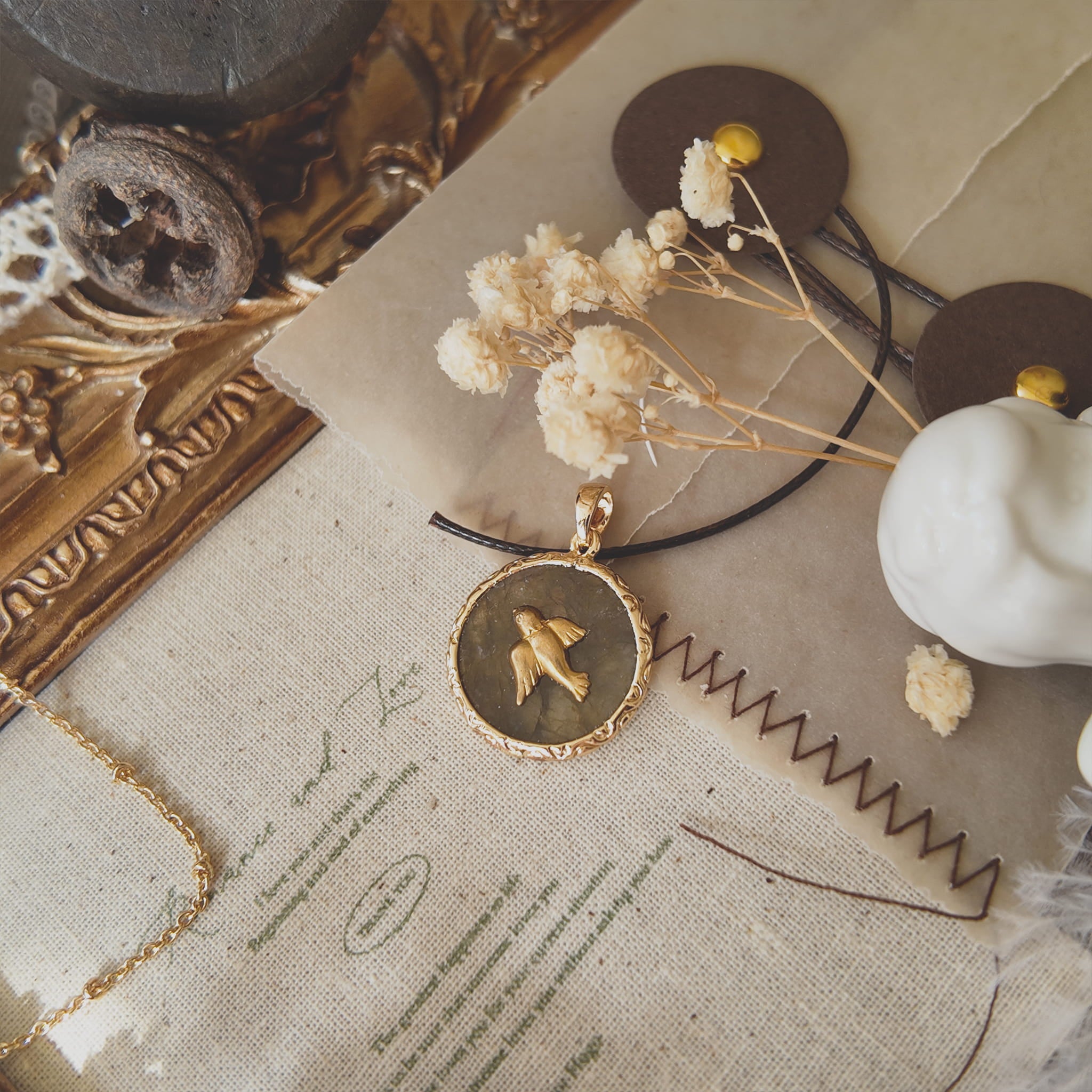 The Sepia Skylark Pendant