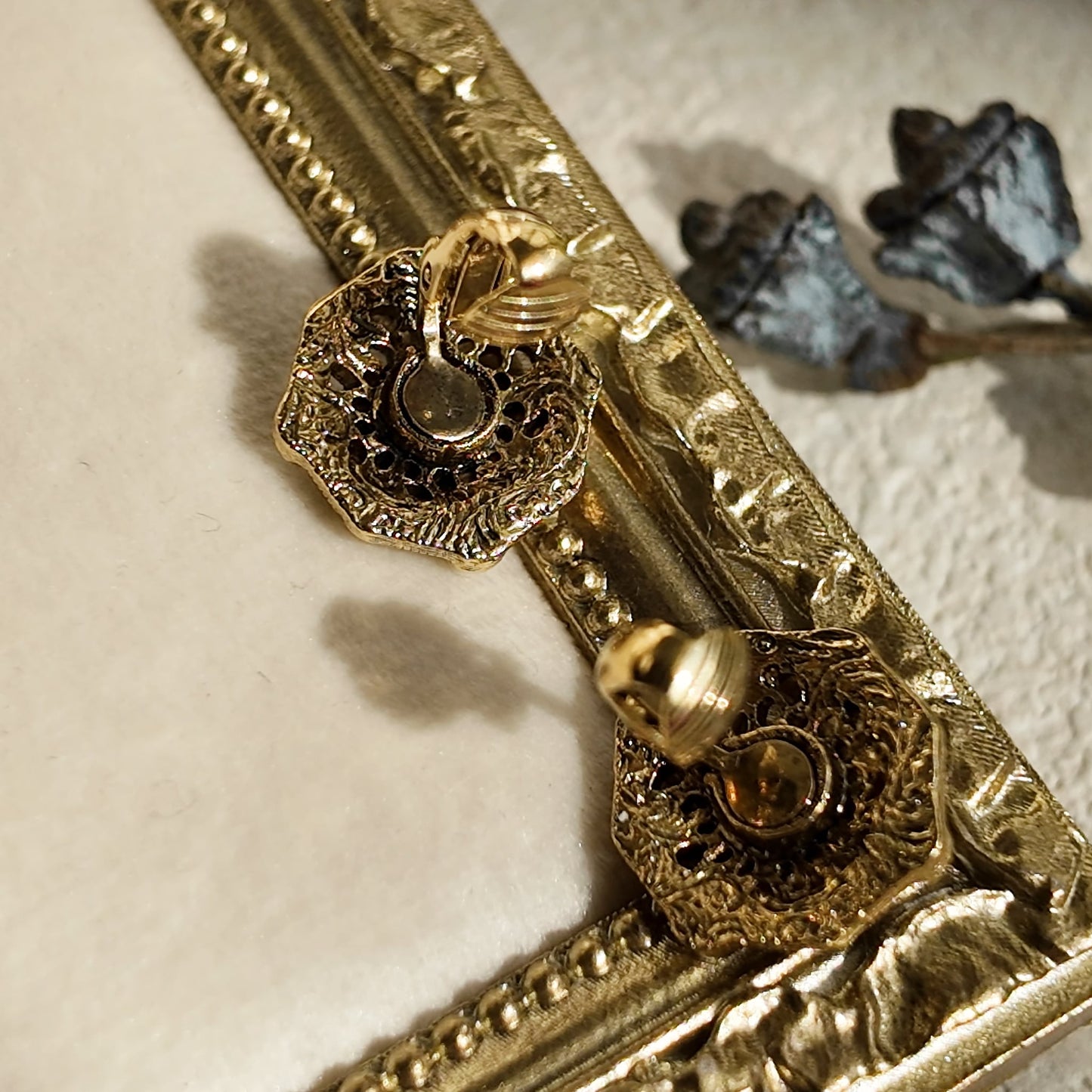 1928 Jewelry Governess's Filigree Studs