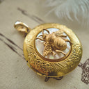 Mother-of-Pearl & Brass Bee Locket