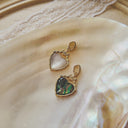 Ocean Heart & Rose Charm