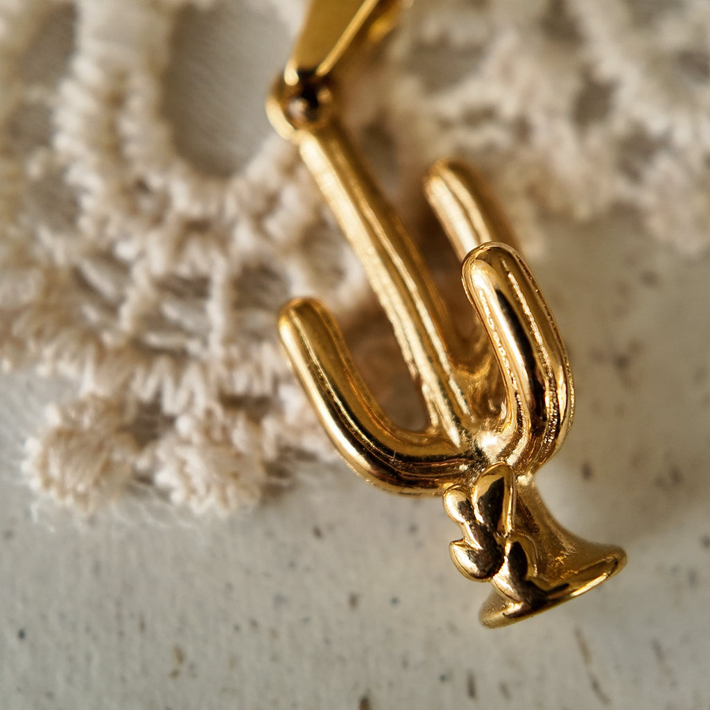 The Gilded Saguaro Pendant