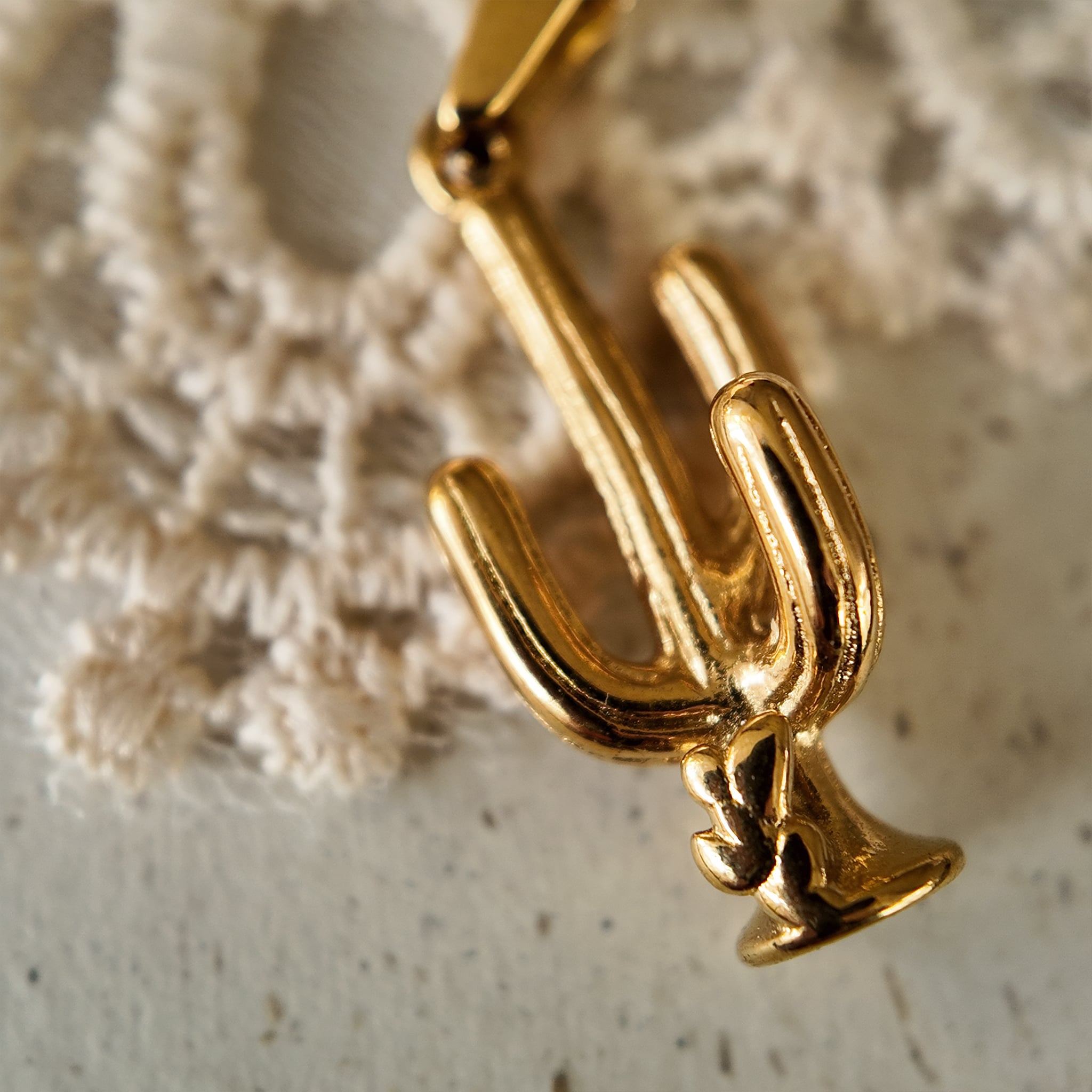 The Gilded Saguaro Pendant