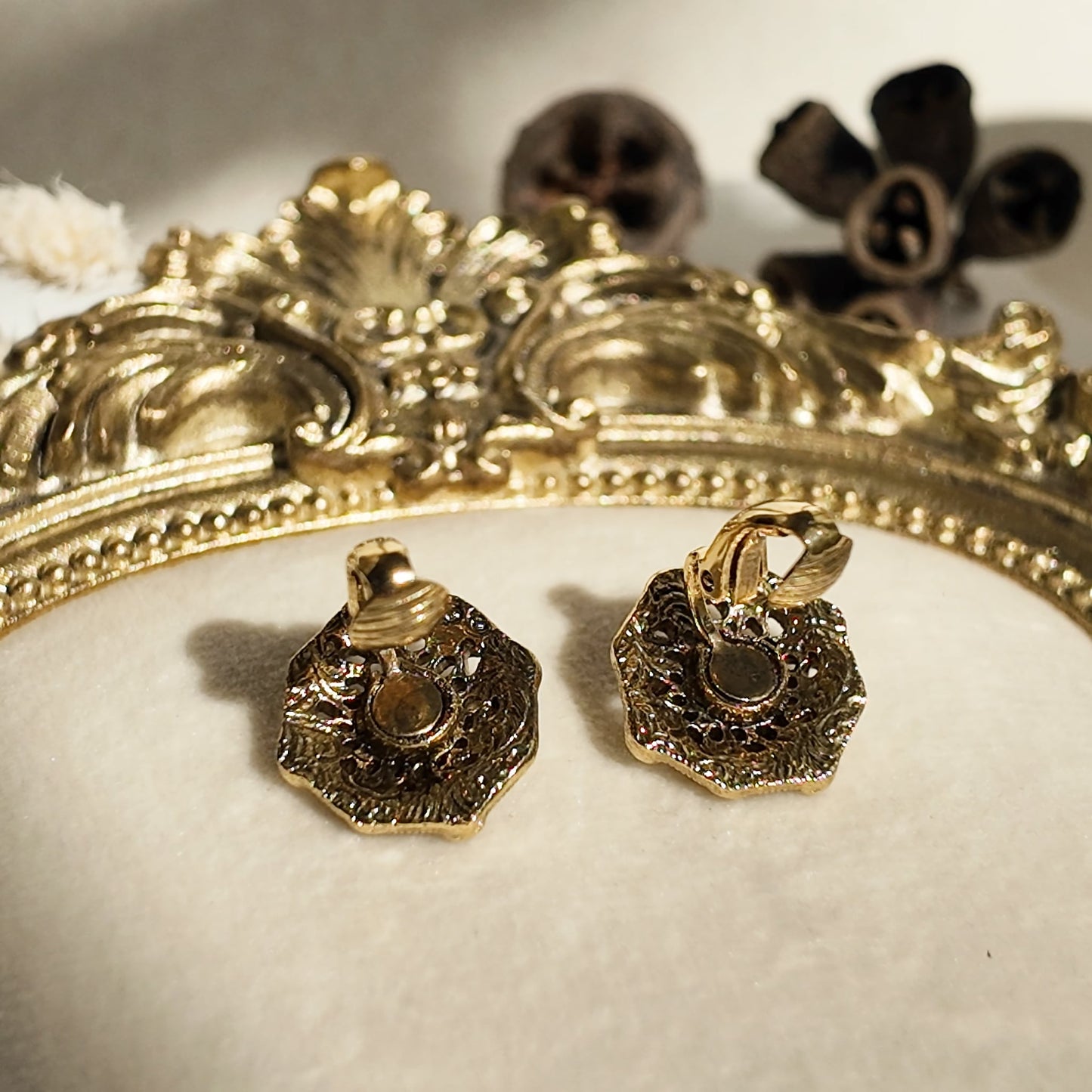 1928 Jewelry Governess's Filigree Studs