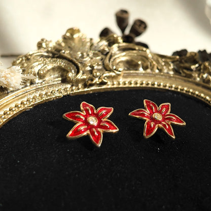 AVON Poinsettia Studs
