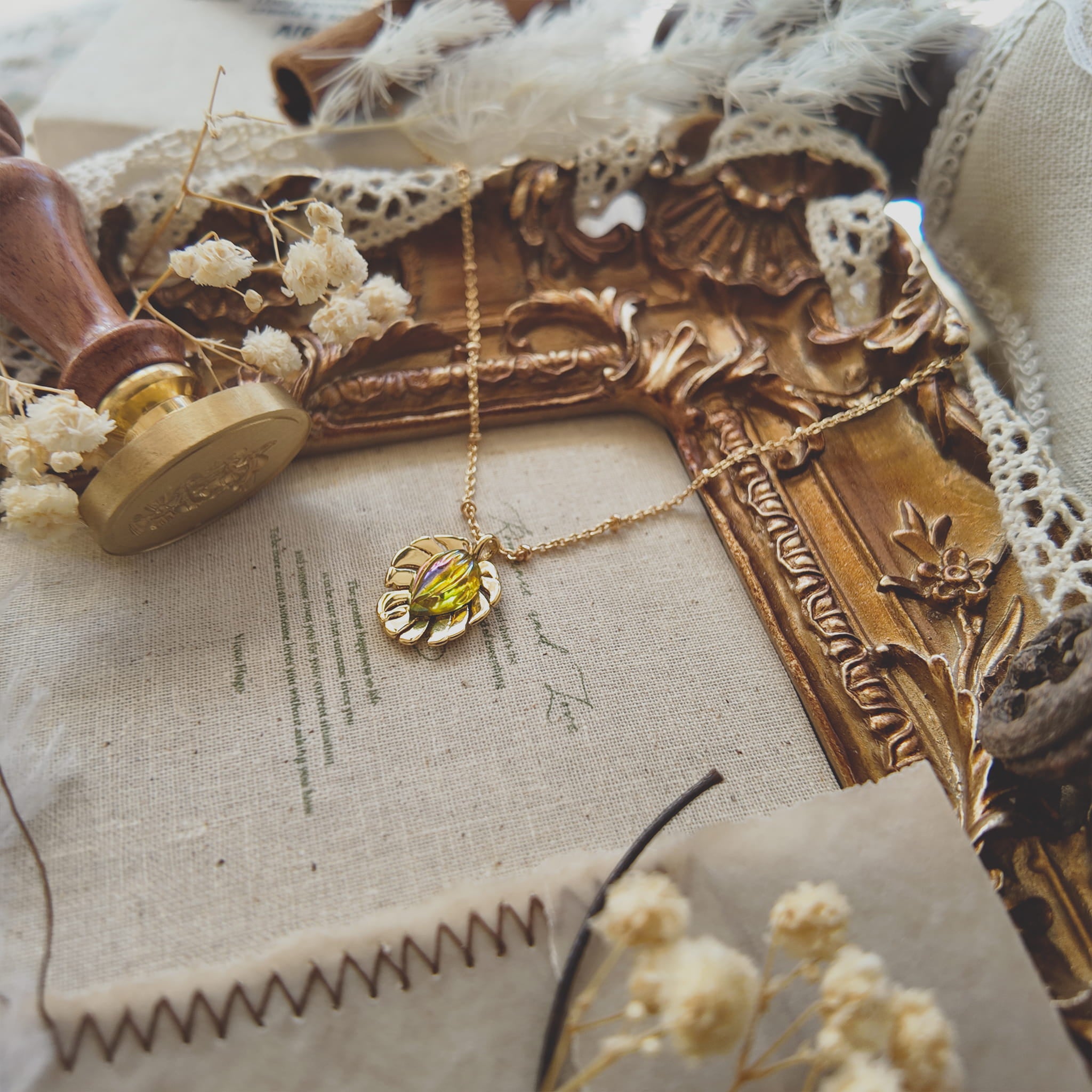 The Monstera Seed Pendant