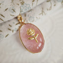 The Singular Bloom Watermelon Agate Pendant