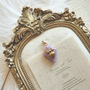 The Lavender Ribbon Heart Pendant