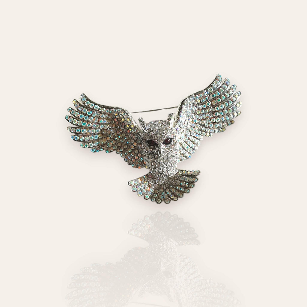 "The Midnight Sovereign" Owl Brooch