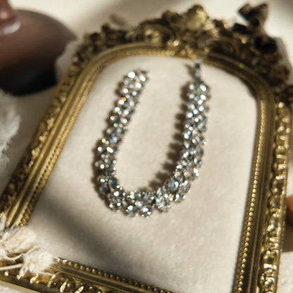 Trifari Three-Row Crystal Tennis Bracelet