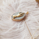 The Graceful Claim Marquise Agate Pendant