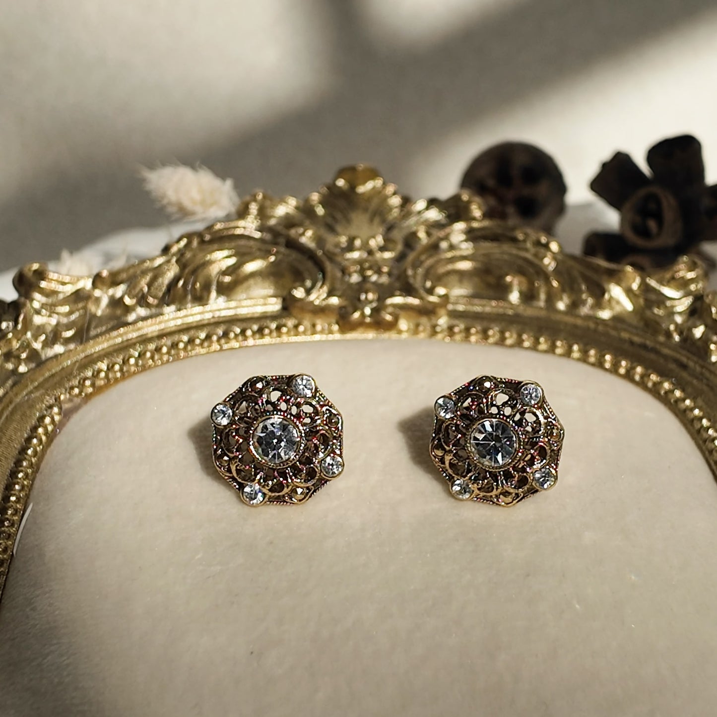 1928 Jewelry Governess's Filigree Studs