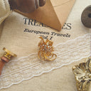 "The Gilded Radiance" Abstract Bloom Brooch