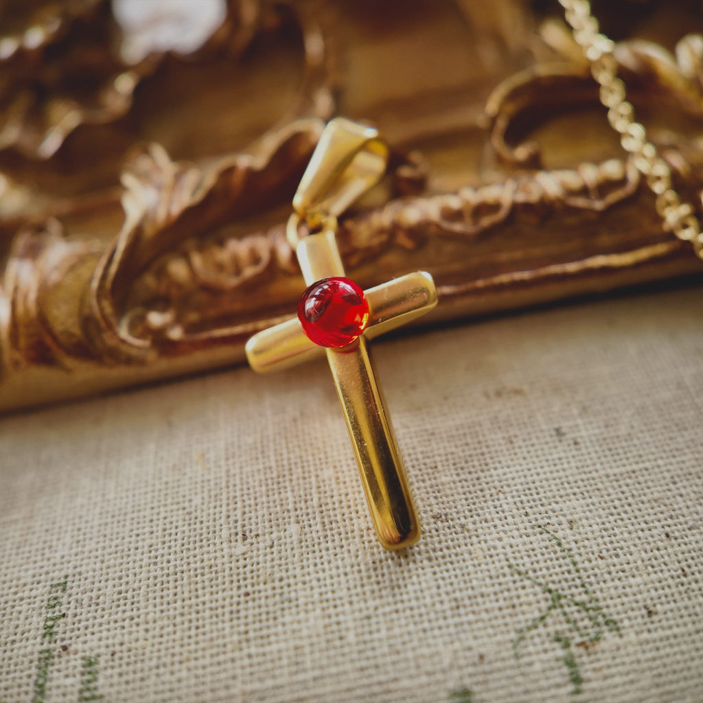The Crimson Cross Pendant